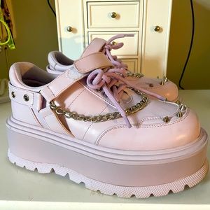 YRU shoes lavender kawaii platforms